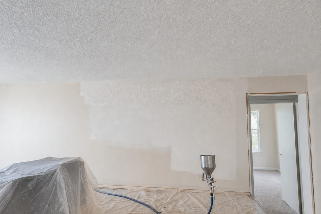 Match spray technique to existing pattern photo